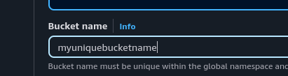 bucket name