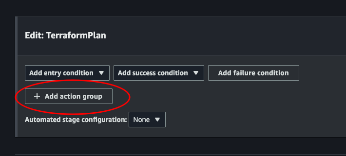 add action group