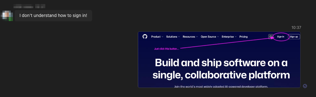 image showing where to click