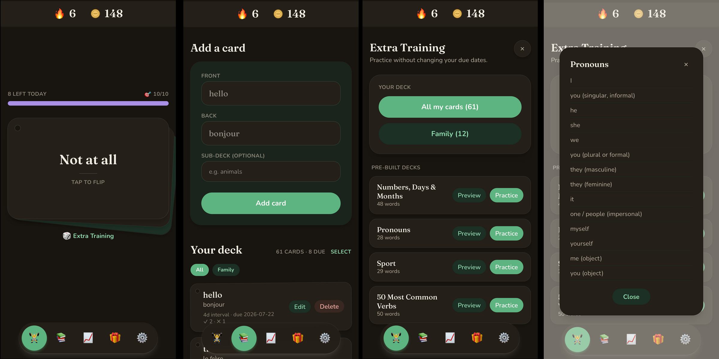 screenshots of dark mode