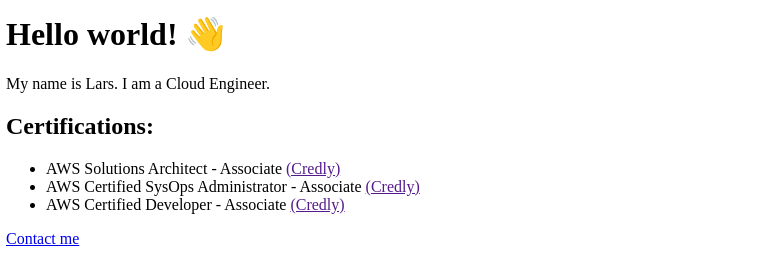 page with no css