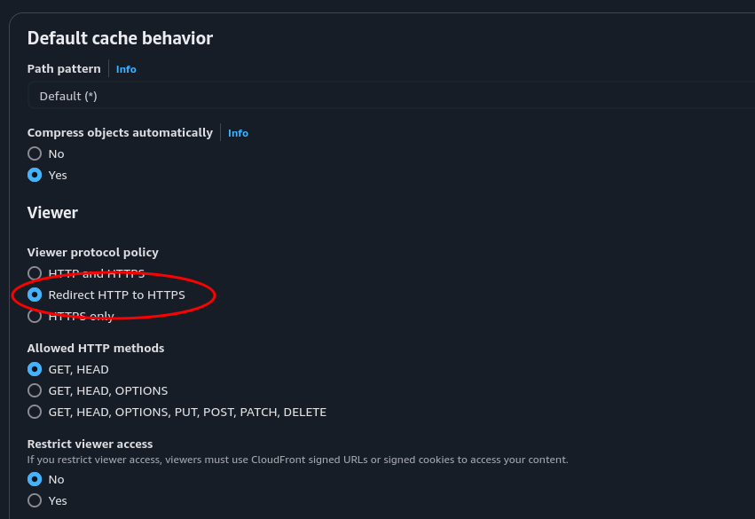 Viewer Protocol Policy