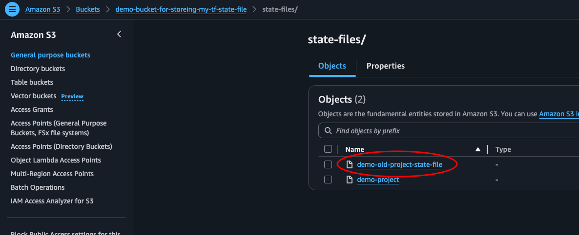Migrated state is in bucket